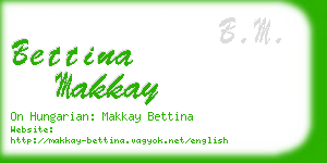 bettina makkay business card